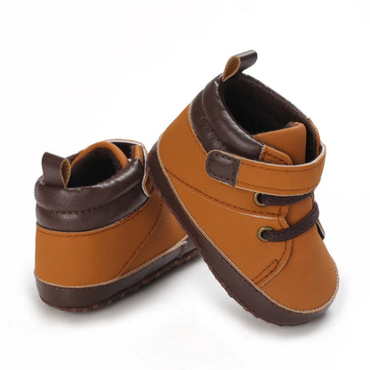 Autumn and Spring Brown Baby Sneakers for Boys 0-12 Months First Walking Shoes