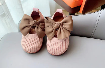 Hot﻿ Kawaii Casual Shoe Children S Shoes Autumn Girls Leather Shoes Bow Square Toe 1 Year Old Baby Soft Sole Walking