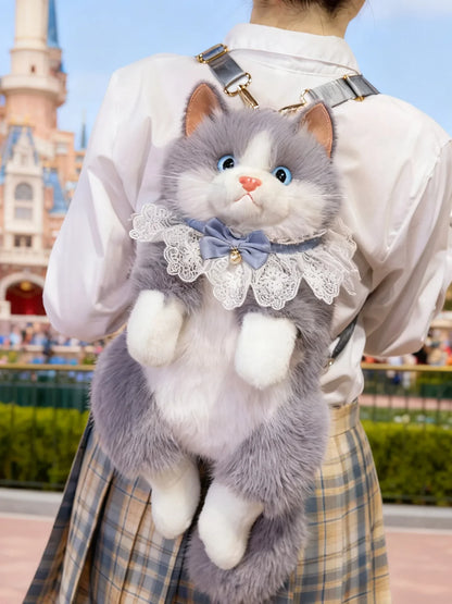 Simulated Puppet Cat Backpack Doll Cute Cat Backpack Plush Toy Daughter Birthday Gift