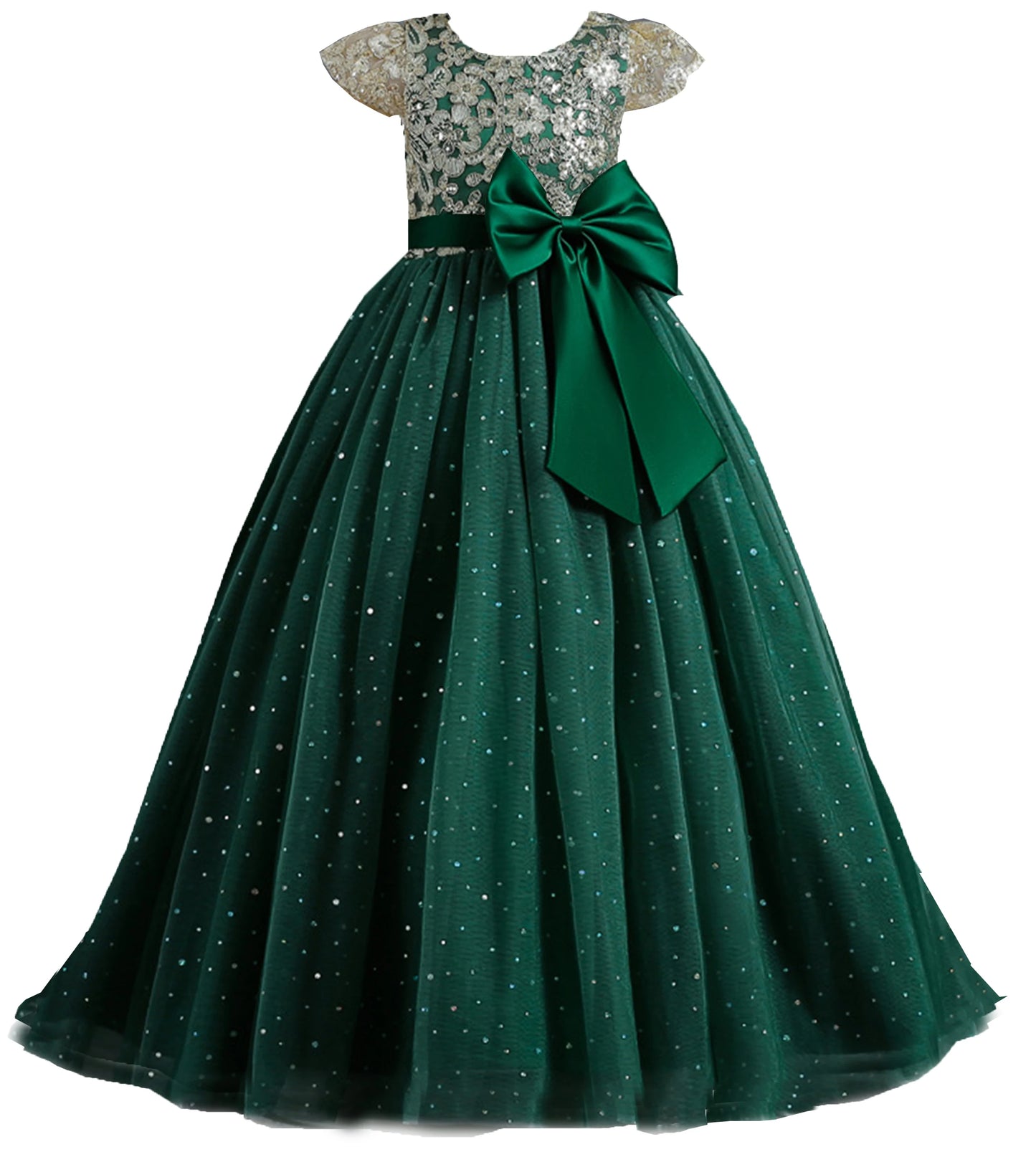 Stunning Little/Big Girls Lace Flower Girl Wedding Bridesmaid Birthday Party Holiday Pageant Easter Prom Fancy Dress