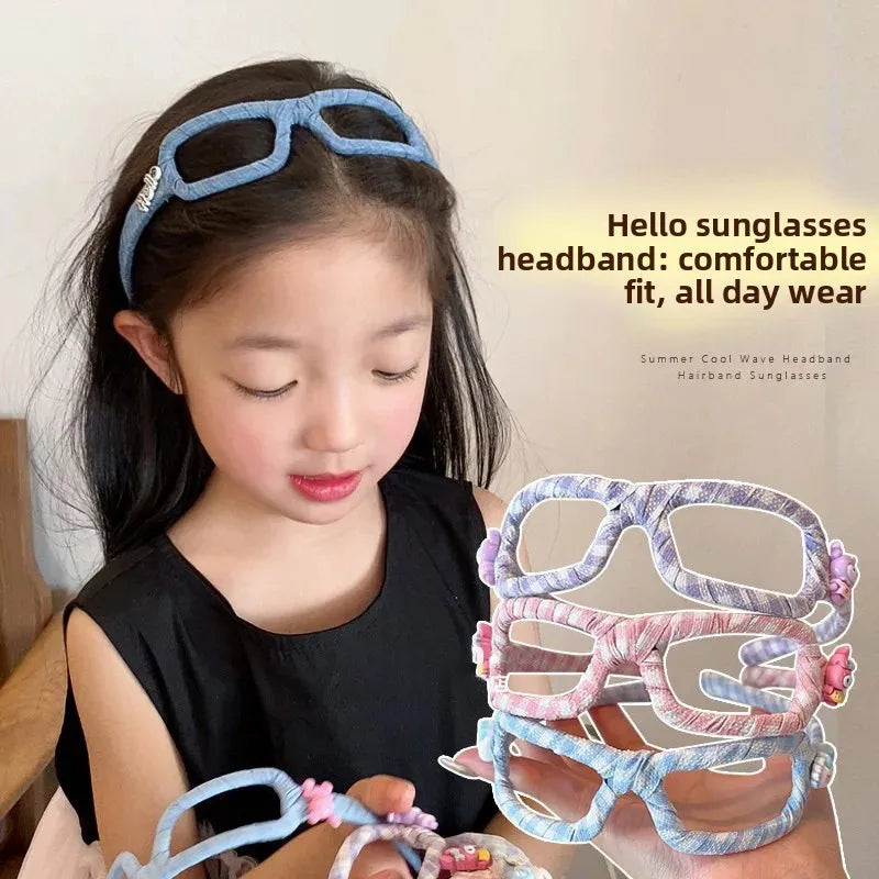 Glasses Frame Hair Hoop for Girls Non-slip Face Washing Hair Hoop Spa Headwear Non - constricting high - hairpins