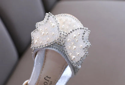 Summer Girls Flat Princess Sandals Fashion Sequins Bow Rhinestone Baby Shoes Kids Shoes For Party Wedding Party Sandals E618
