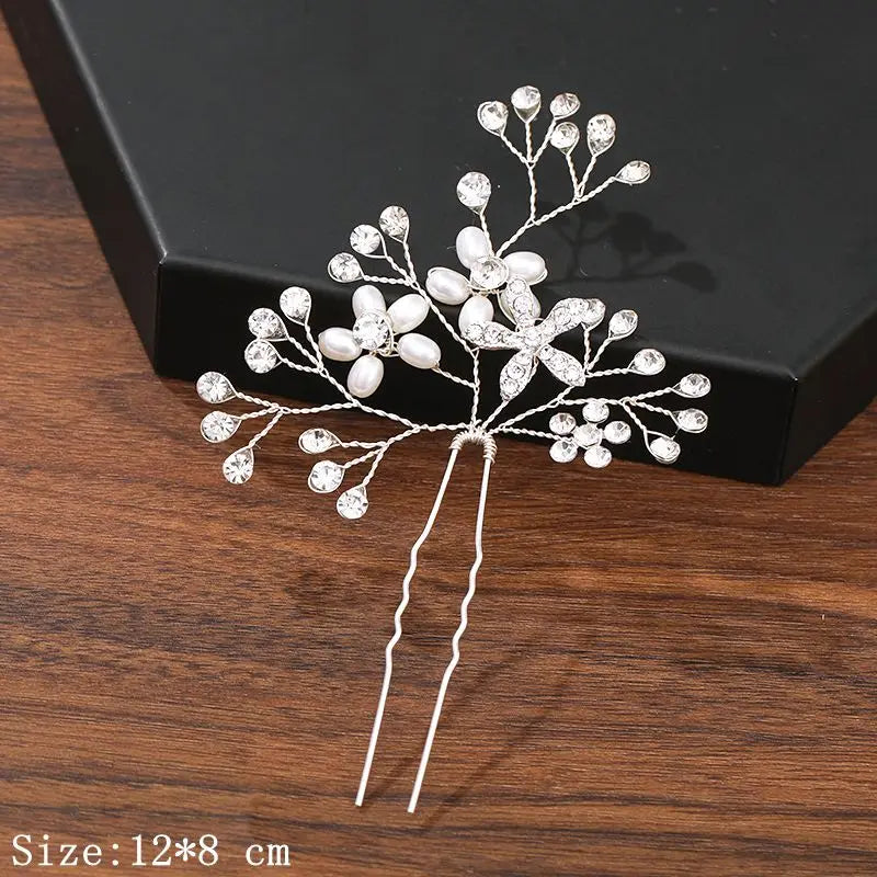 Hair Pins Hair Accessories For Women Wedding Accessories Hair Clips Jewelry Pearl Rhinestone Flower Hair Clip Pins Headpiece