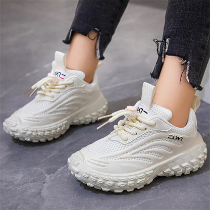 Breathable Mesh Kids Girls And Boys Casual Shoes Rubber Sole Summer Autumn Toddlers Tennis 3-6y