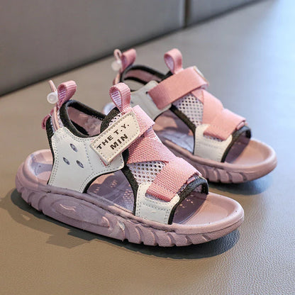 Summer Fashion New Girls Korean Style Casual Beach Shoes Child Outdoor Soft Sole Sandals