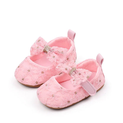 Baby Girl Shoes Cute Sweet Mary Janes Flats Infant First Walkers Spring Autumn Toddler Little Girls Wedding Party Princess Shoes