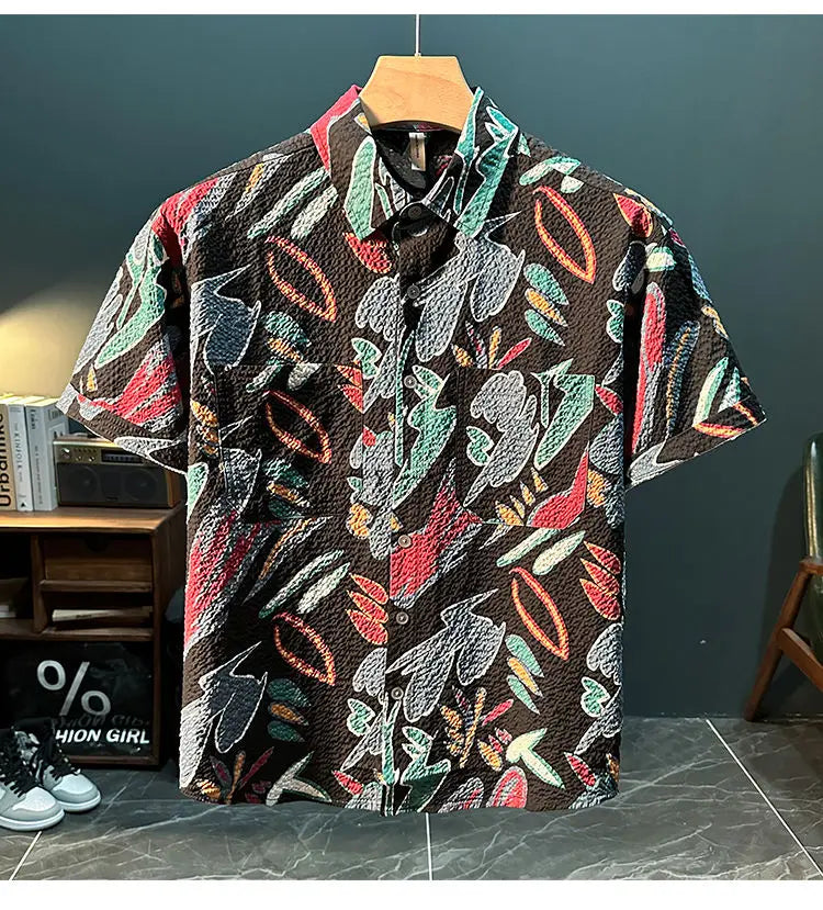 Light Luxury Trendy Men's New Fashionable and Personalized Casual and Versatile Shirt (Available)