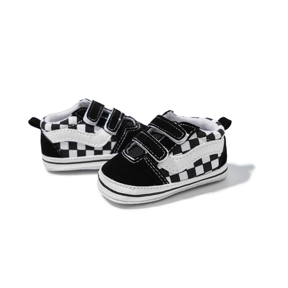 Baby Boy Girl Shoes Canvas Sneakers Non-slip Rubber Sole Plaid Streaks First Walkers Infant Baby Unisex Casual Shoes