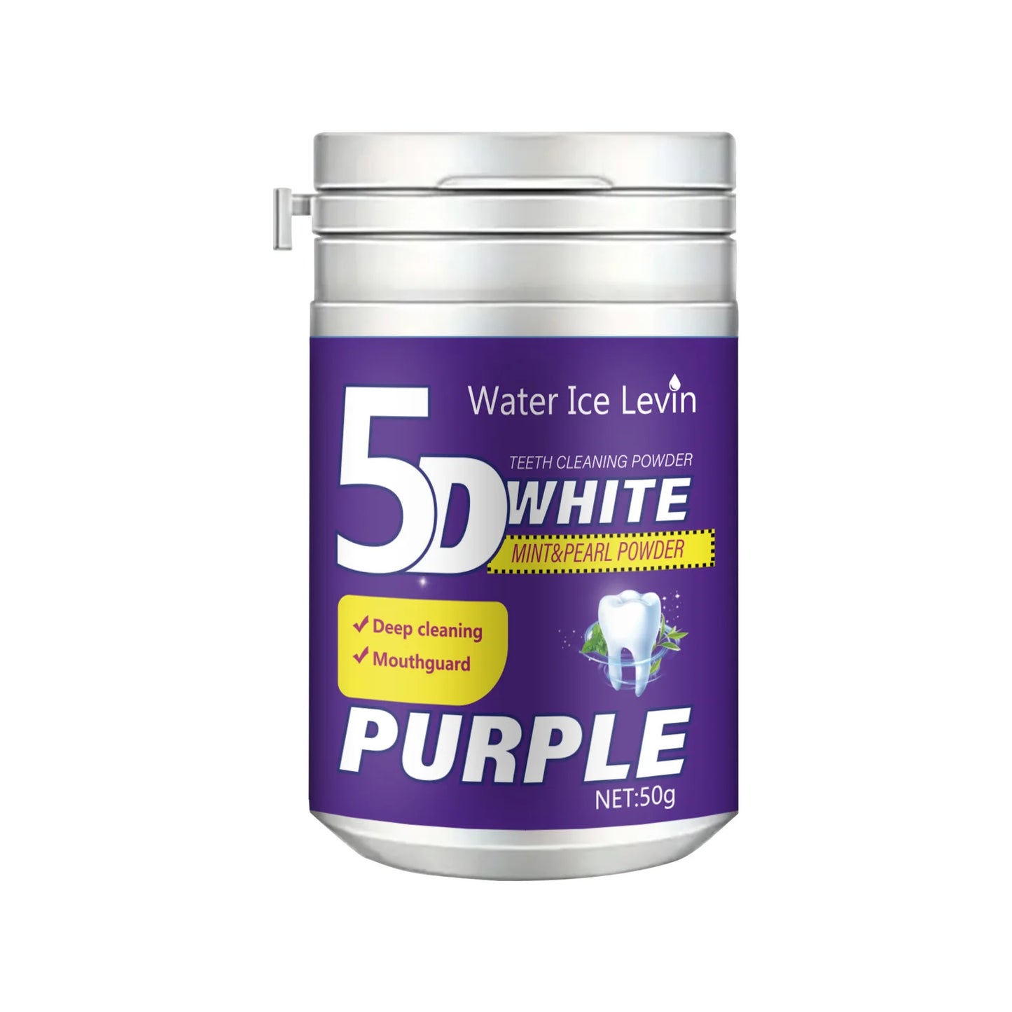 Simple Purple Brightening Powder - Conceals Stains, Non-Allergenic - Enamel-Safe Toothpaste Whitening Powder Suitable for Coffee, Tea, Food, Wine, and Tobacco Stains.