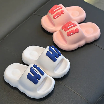 Boy HI Bathroom Slippers Girls Indoor Anti Slip Soft Bottom Home Slippers Parent Child Slippers