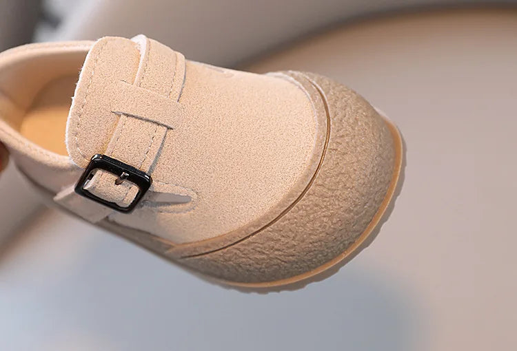 Kids Casual Shoes Round Toe Soft Sole Toddler Shoes Spring Autumn New Non-slip Children Leather Shoe Vintage Baby Walking Shoes