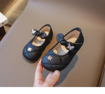Toddler Little Girl Mary Jane Dress Shoes Ballet Flats for Kids Girl Party School Shoes Bowknot Princess Shoes 21-30