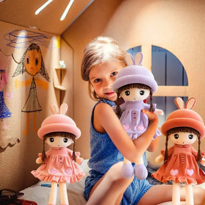 Cute Filled Pp Cotton Girl with Hat Skirt 50cm Height Sweetheart Rag Cozy Cuddle Soft Gift