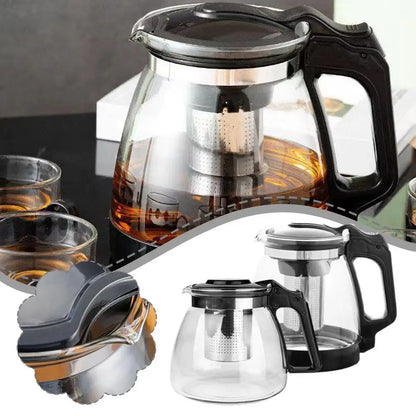 Glass Teapot with Tea Strainer Large Capacity Water Container Chinese Traditional Kung Fu Teaware Tea And Water Separation