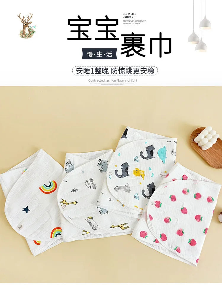 New Baby Swaddle Blanket 0-6 Months Strap Protect Belly Baby Sleeping Blanket Wrap for Newborn (Available)