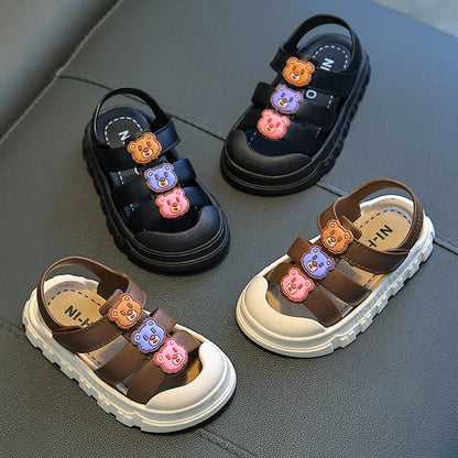 Summer Indoor Outdoor Anti-slip Soft Bottom Girls Boys Toddler Kids Sandals PVC Sole Comfortable