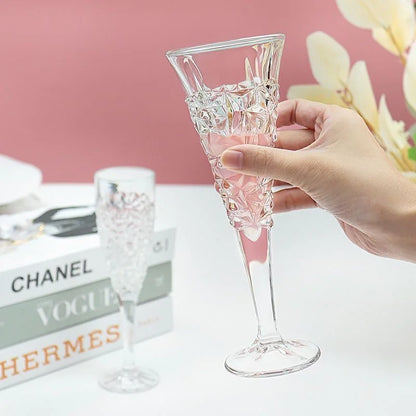 Superior Quality Crystal Glass Goblet Champagne Glass Water Cup Handmade Flawless Wine Glass Sweet Fruit Wine Cup Cocktail Glass
