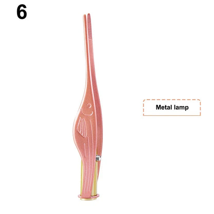 Baby Ear Cleaner Tweezer Soft Ear Picks LED Flash Light Ear Wax Curette Picker Ear Cleaning Tool Ear Wax Dig Removal Earpick Set