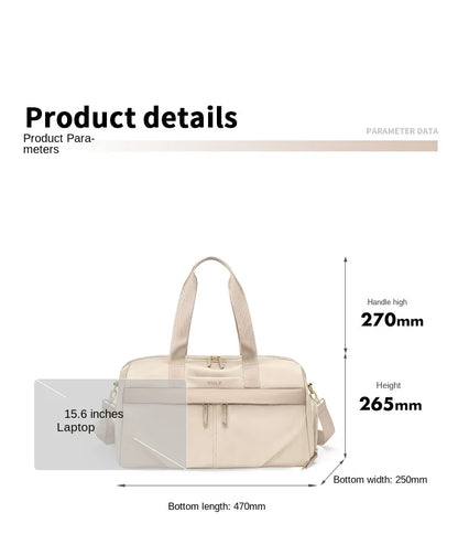 GOLF Travel Bag Hand Luggage Women Duffle Bag with Shoe Compartment Foldable Nylon Travel Handbag Lightweight Dry Wet Separation