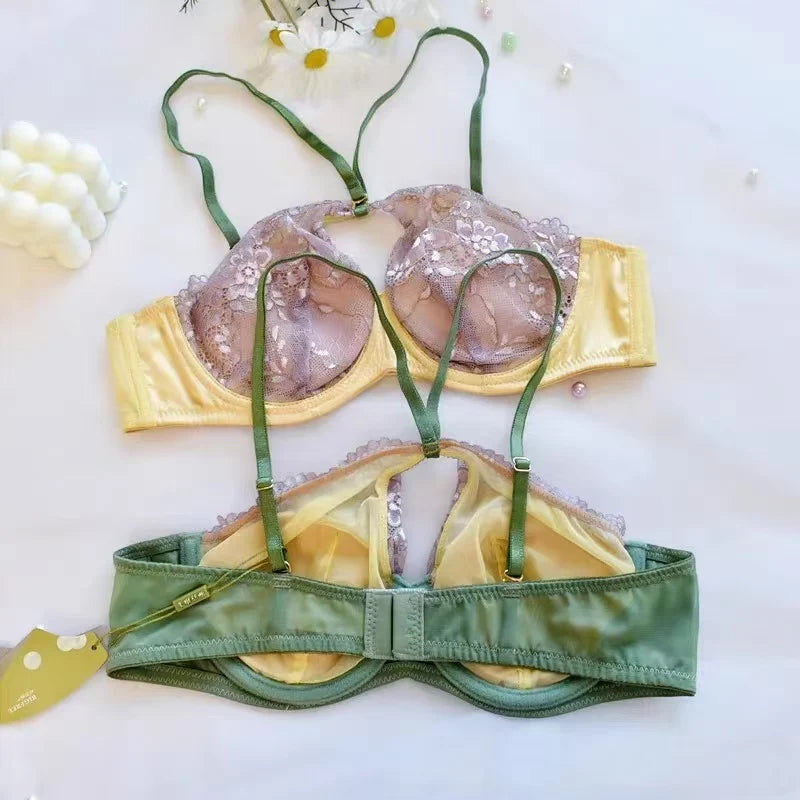 New Sexy Lingerie For Women Thin Large Chest To Show Small Chest Spicy Girl Bra Set Push Up Anti-sagging Bra