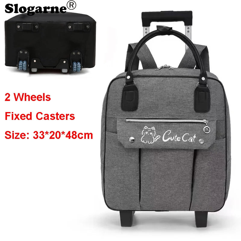 Portable Travel Luggage Bags 4 Wheels Big Capacity Unisex Trolly Travel Duffels Men New Rolling Suitcase Women Wheel Travel Bags