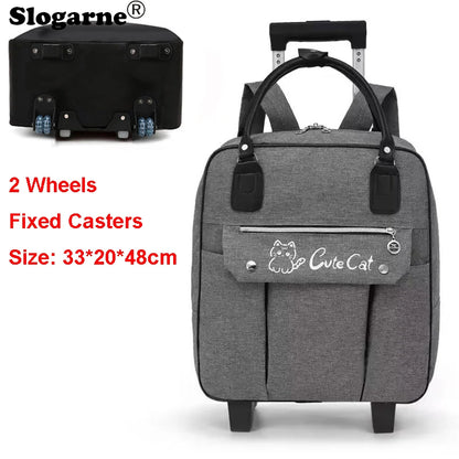 Portable Travel Luggage Bags 4 Wheels Big Capacity Unisex Trolly Travel Duffels Men New Rolling Suitcase Women Wheel Travel Bags