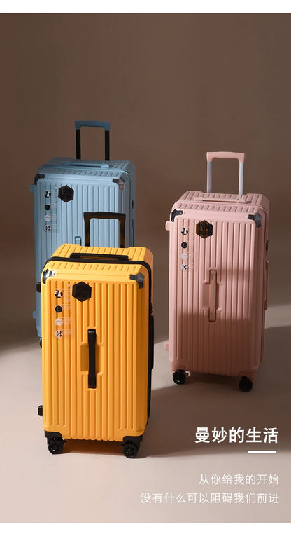 Oversized capacity student pull rod suitcase 28 "brake universal wheel travel luggage men's and women's password 32 " travel box