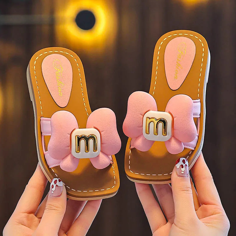 Children Slippers Kids Summer Cartoon Beach Shoes Girls Baby Soft Sole Non-Slip  ( Available )