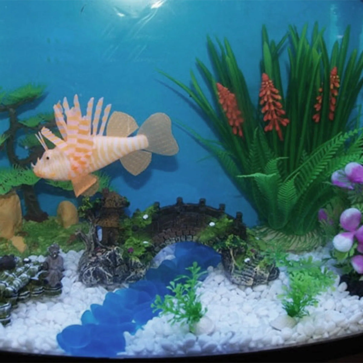 Fish Tank Artificial Bridge Resin Landscape Decoration Bridge Aquarium Equipment Accessories Ornament Cave Aquatic Pet Fish (Available)
