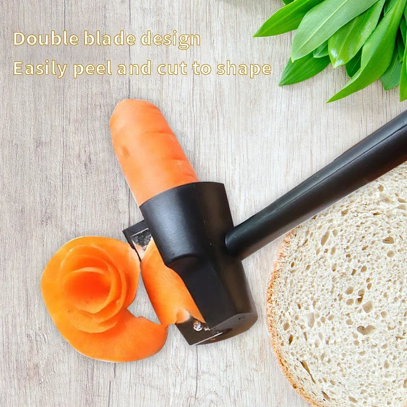 Vegetable Fruit Cutter Household Spiral Funnel Flower Shredder Peeler Artifact Portable Fast Carrot Cutter Slicer Spiral Cutter