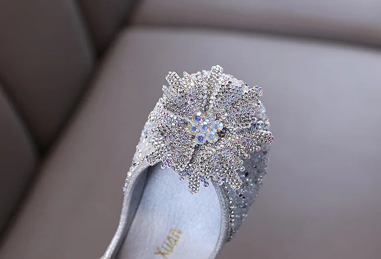Spring Autumn Kids Fashion Leather Shoes 2025 New Girls Causal Performance Shoes Shallow Princess Ballet Children's Flat Shoes