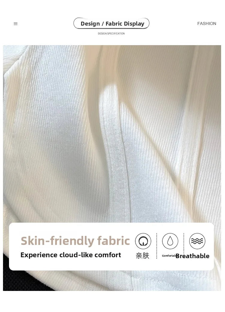 Summer New Women's Zipper Hoodie ort Sve T-irt Pure Cotton Slim Fit ort Fibone Top Korean Sle Commute Faion