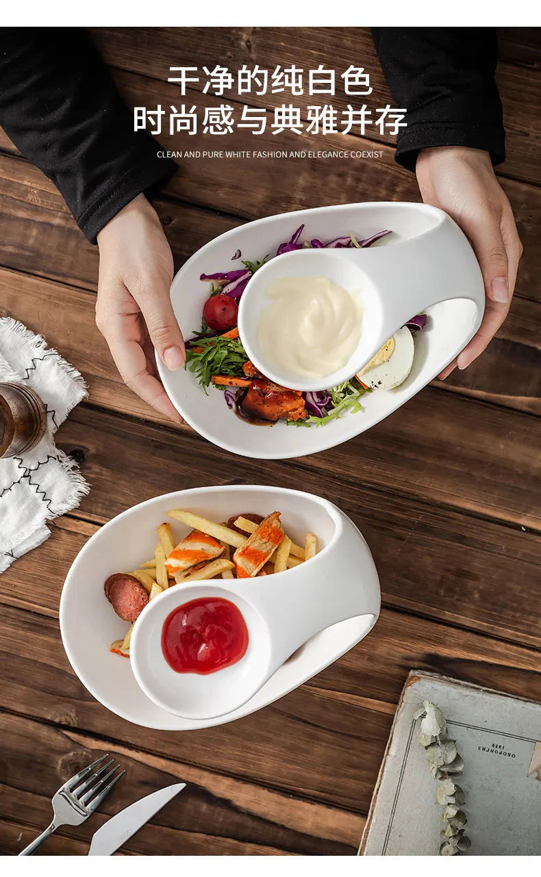 Creative Ceramic Beautification, Dessert Plate, Dim Sum Plate, Sushi Plate, Hotel, Molecular Kitchen Display Plate.