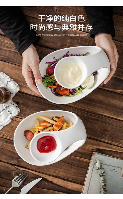 Creative Ceramic Beautification, Dessert Plate, Dim Sum Plate, Sushi Plate, Hotel, Molecular Kitchen Display Plate.