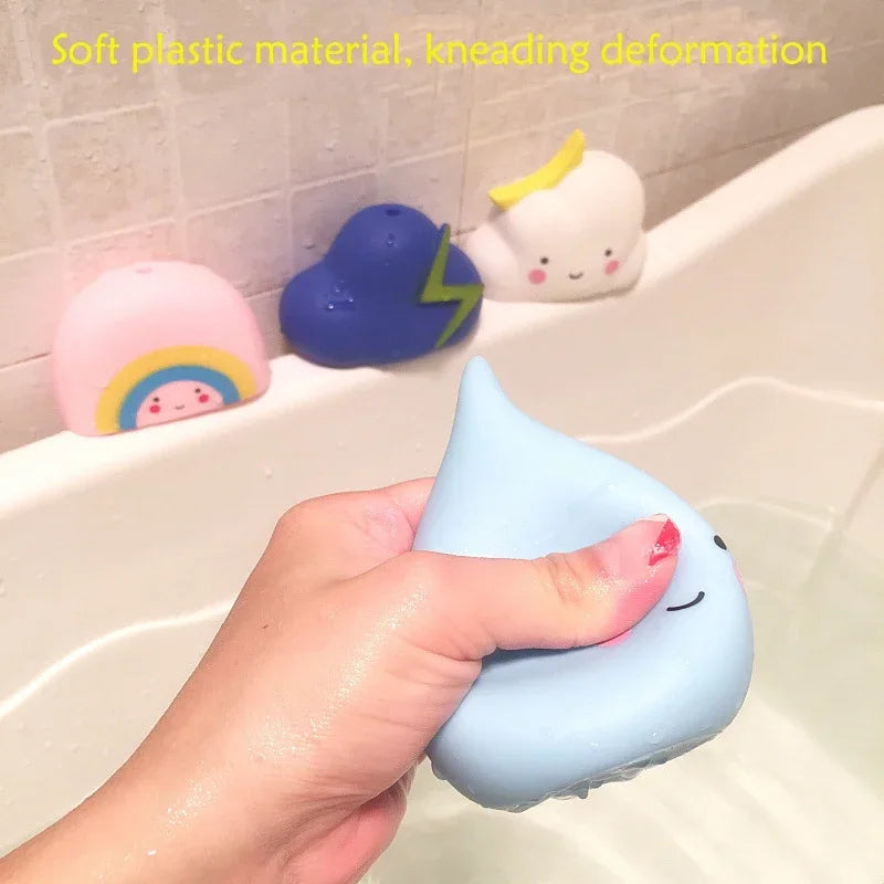 Baby Cloud Shower Bath Toy with spraying water feature for fun bath time and sensory play for babies and toddlers