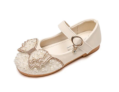 Children Princess Shoes Glitter Party Wedding Shoes for Girls Fashion Rhinestone Toddlers Ballet Flats Causal Kids Leather Shoes