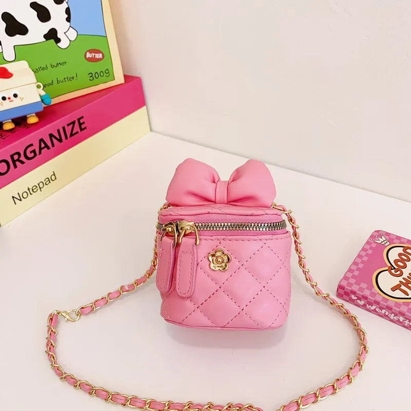 Children Bag New Girl Crossbody Bags Fashion Chain Bags Bow Shoulder Bags Versatile Girl Bag Sweet Princess Bag mochila infantil (Available)