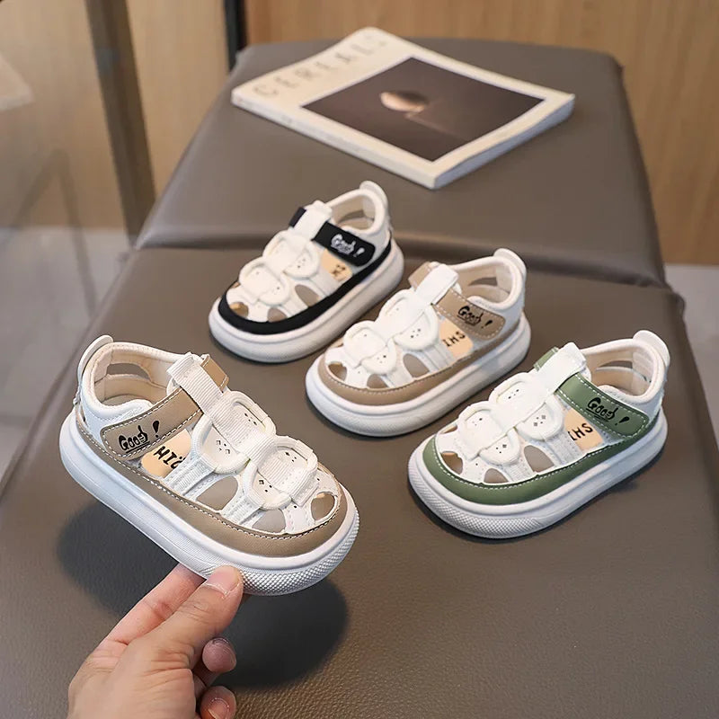 Summer Children Shoes Boys Soft Soles Beach Shoes Girl Baby Closed Toe Anti-kick Kids Sandal Summer Platform Sandals