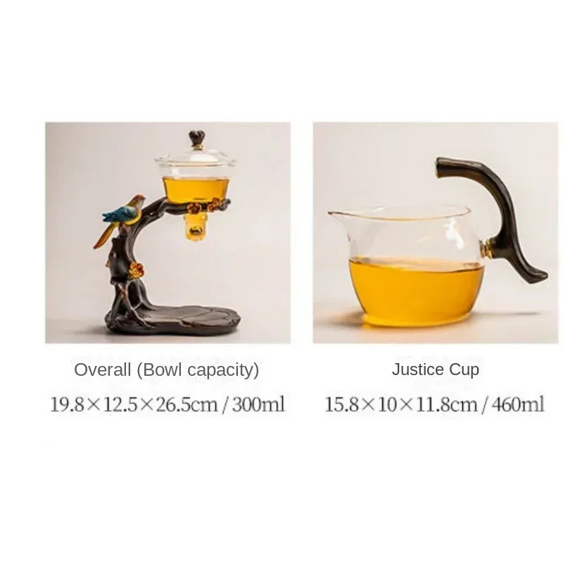 Glass Automatic Tea Set Lazy Tea Maker High End Magnetic Suction Teapot