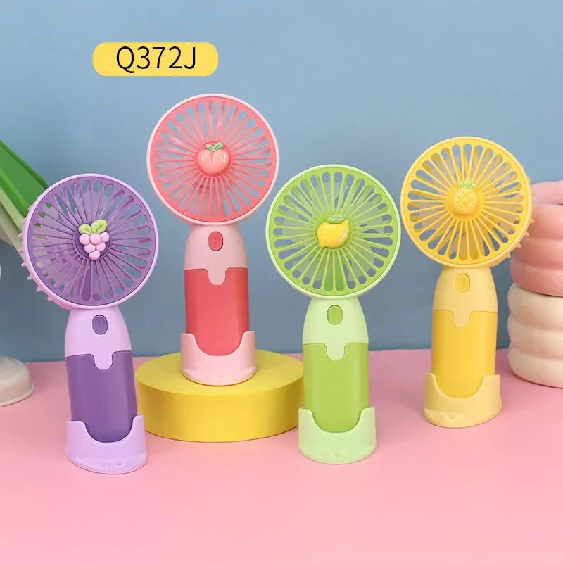 Portable Handheld Fans USB Charging Cartoon Desktop Mini Fan Fisherman Student Summer Outdoor Climbing Fishing Tools Fans