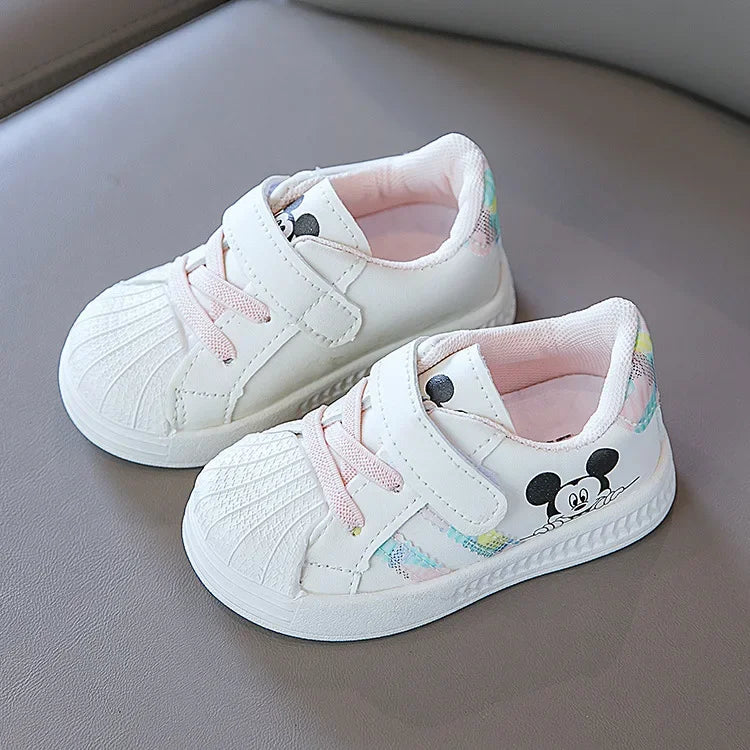 Children's White Shoes Spring and Autumn Kid's Sports Shoes Anti slip Lightweight Boys Board Shoes Soft Sole Baby Casual Shoes