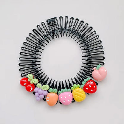 Professional Kids Anti-Frizz Hair Finishing Comb Invisible Circular Headbands for Flyaway Control Girls Cute Hair Jewelry Fixer