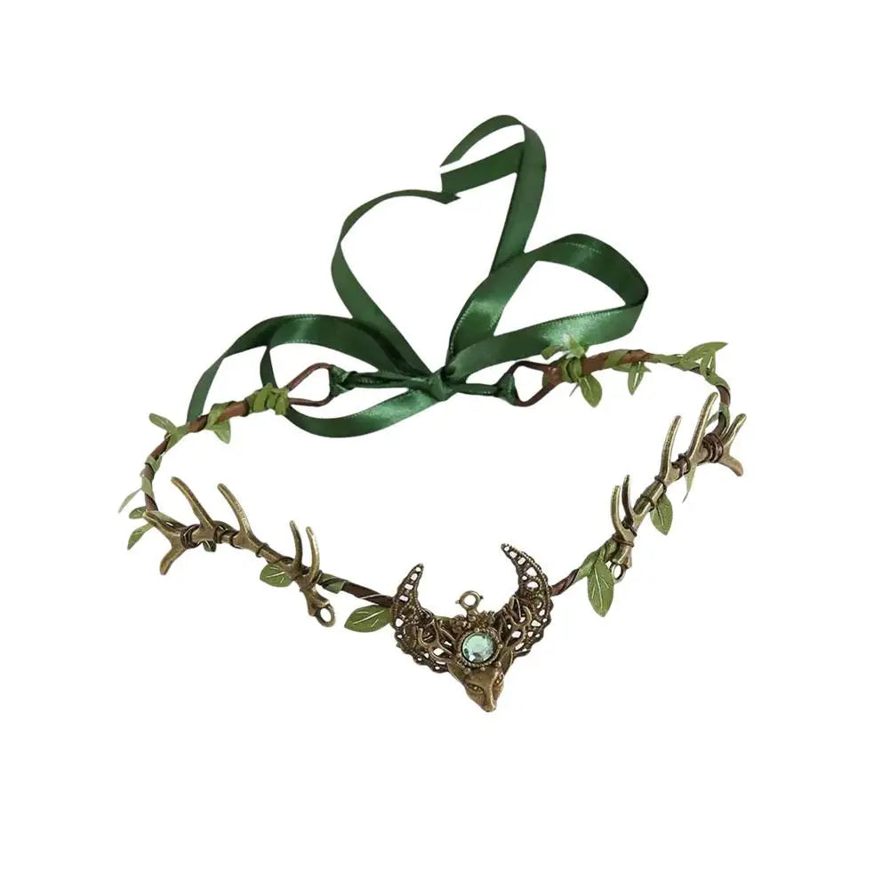 Elven Crown Elf Tiara Vine Headpiece Fairy Witch Diadema Crown Gothic Headband Woodland Dress Bridal Wedding Hair Accessories