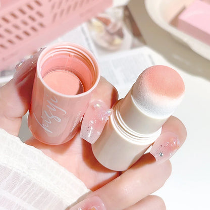 Soft Fog Blush Stick - Energetic and Bouncy, Korean Style, Brightening, Dual-Use for Lips and Cheeks