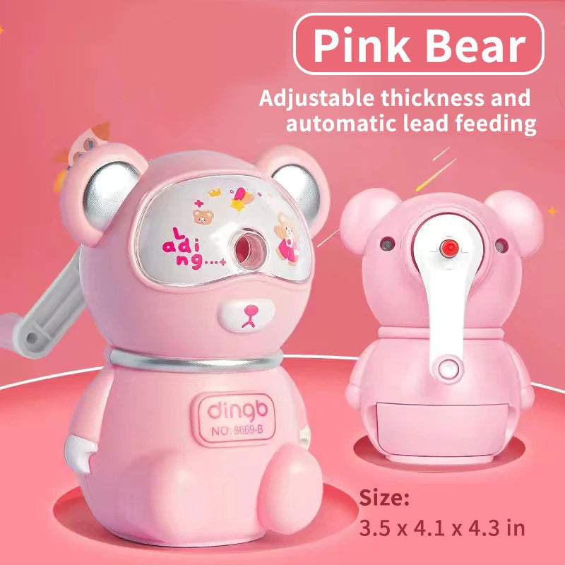 Elementary School Student Pencil Sharpener and Cranked Pencil Sharpener Rolling Pencil Sharpener Automatic Lead Feeding Durable