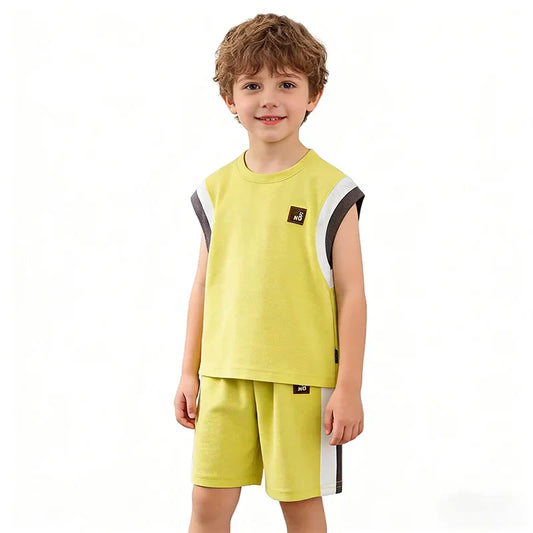Toddler Kids Sleeveless Vest+Shorts 2PCS/Set Baby Boy Summer Casual Sport Outfit Fashion Children Clothing6-14Y