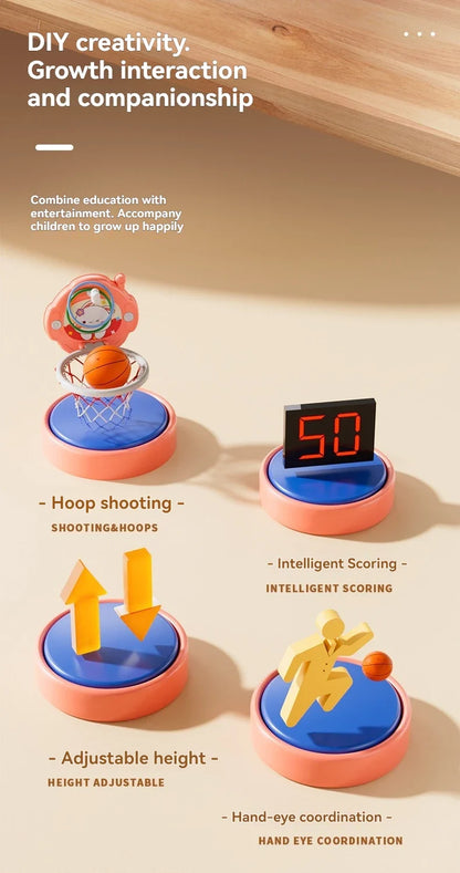 New Children's Basketball Frame Indoor Shooting Hanging Baby Basketball Stand 1-5 Year Old Baby Home Ball Toy No Punching