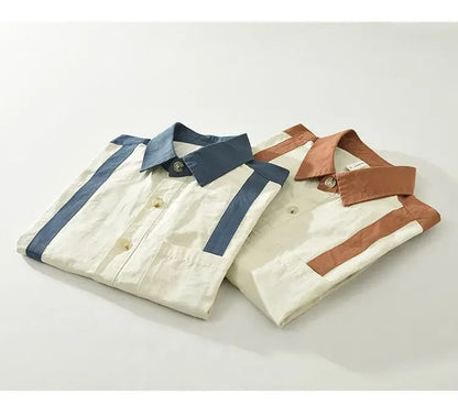 Short-sleeved Men's Versatile Casual and Fashionable Loose and Handsome Shirt(AVailable)