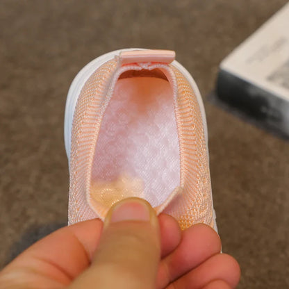 Lightweight Boys Girls Casual Shoes Breathable Slip on Kids Casual Sneakers Anti-slip Toddler Flats Outdoor Walking Shoes