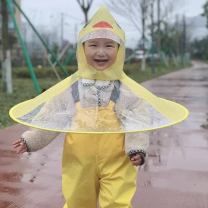 Children Portable Rain Umbrella Hat Foldable Outdoor Fishing Sunshade Waterproof Camping Headwear Kids Rain Hat Umbrella